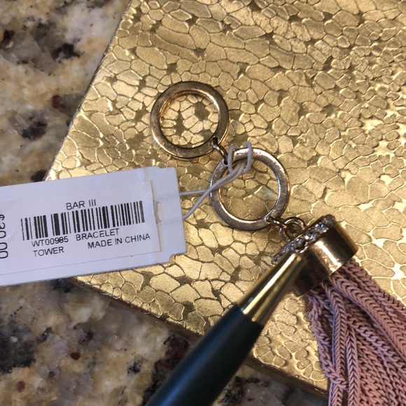 👗 BAR III toggle 23 pink chain bracelet gold - Picture 12 of 13